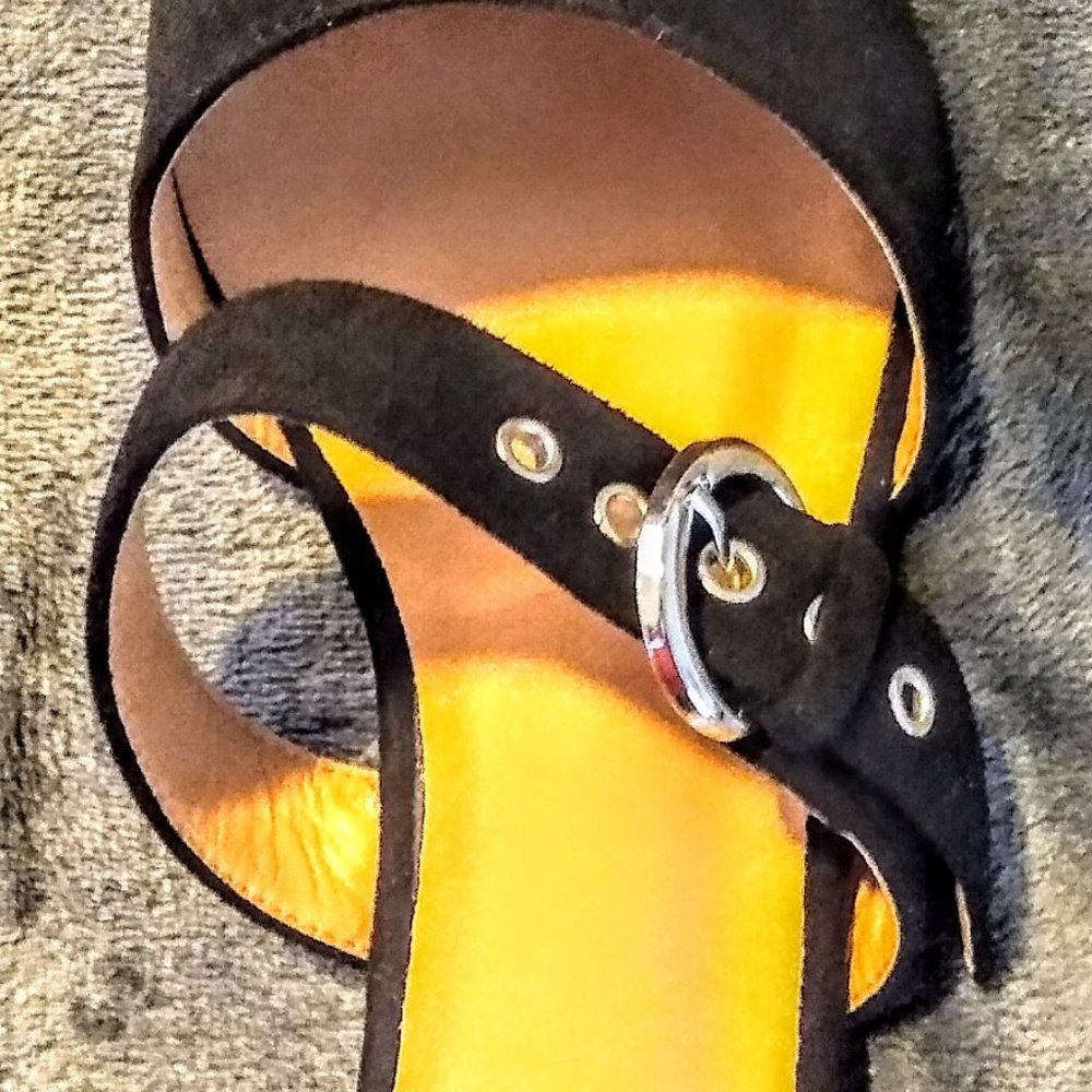 Adjustable Strap Pointed Toe Backless Loafer Shoes - image 5